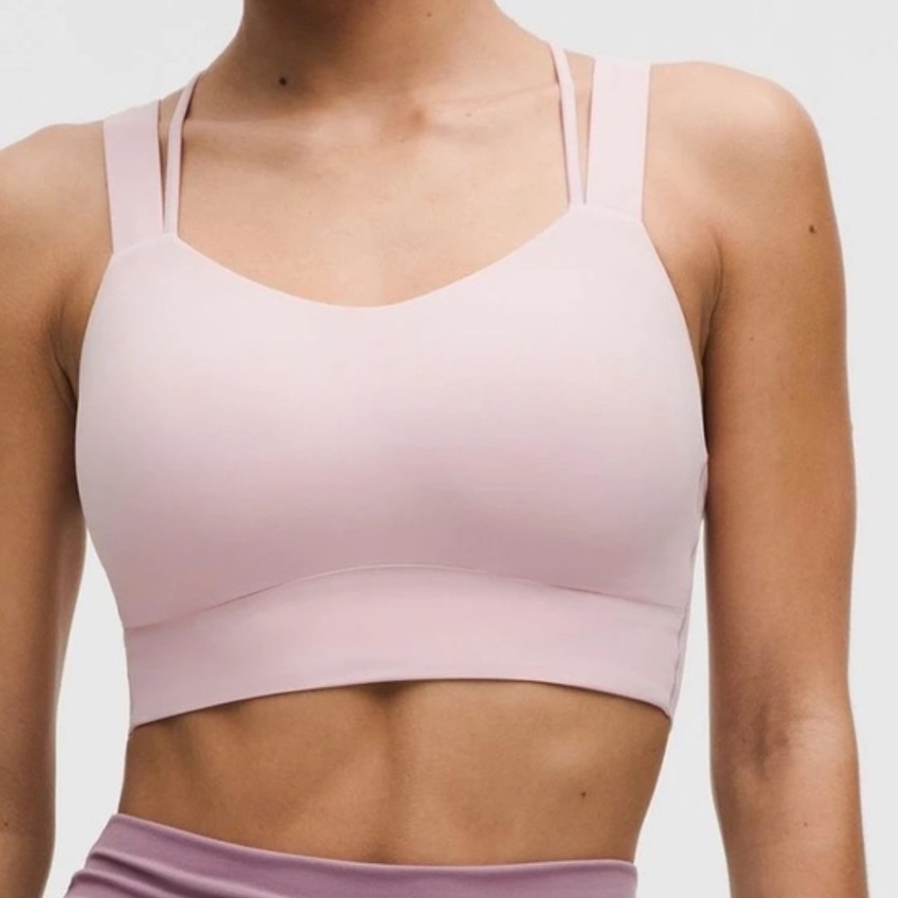 Lululemon Like a Cloud Pink Longline Bra Size 6